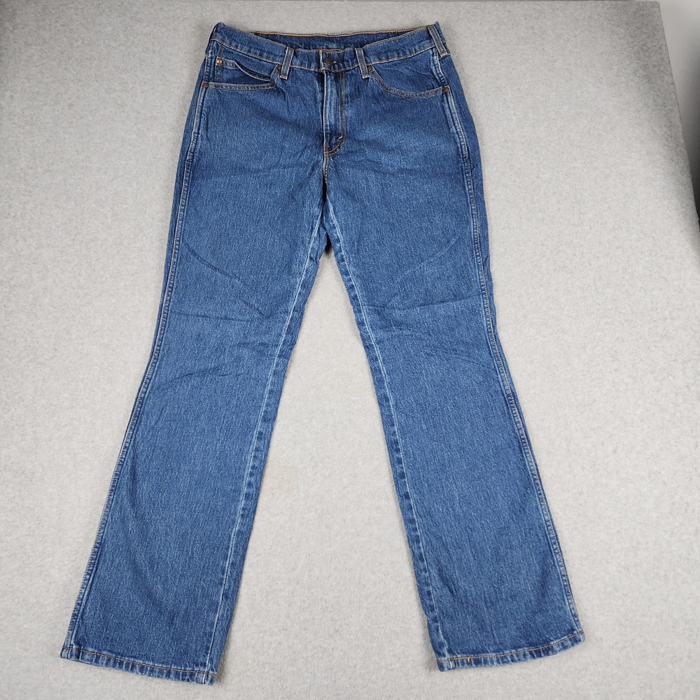 Levi's 537 Western Bootcut Jeans Mens 33x32 Blue Denim Mid Rise Rugged Straight